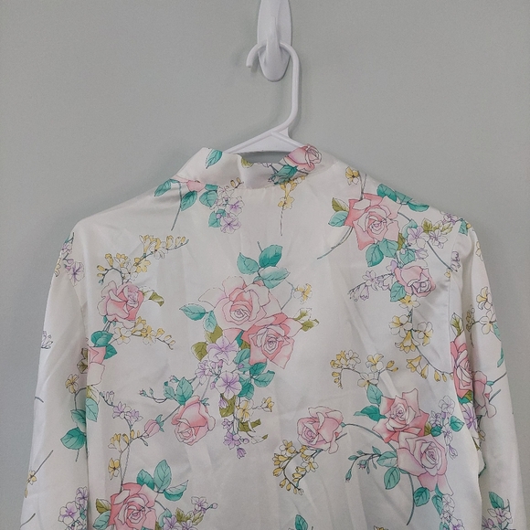 Christian Dior Vintage Lounge Wear nightgown Medium tie neck floor length - Picture 10 of 15